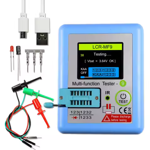 LCR-MF9 1.8" TFT LCD Display Multi-meter Transistor Tester Diode Triode Capacitor Resistor Test Mete