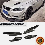 For BMW E90 E92 E93 M3 05-12 Front Bumper Fins Splitters Canard Lip Carbon 4PCS