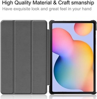 [SG] Samsung Galaxy Tab S6 Lite (2020 2022 2024) 10.4 inch - Premium Leather Front + Hard Opaque Hybrid Tough Back Magnetic Smart Cover