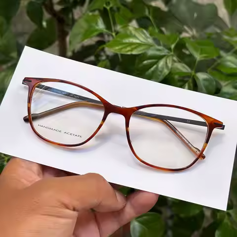 France Luxury Design Glasses Frames for Prescription Sunglasses Big Size Lightweight Havana Handmade