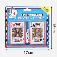 BRAND NEW PLAYING CARDS VEGAS-STYLE PLASTIC COATED 2 DECKS