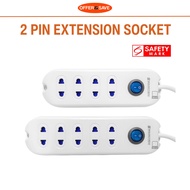 Soundtoeh 2 Pin Extension Cord Power Socket 4way or 5way Socket