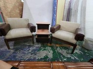 台南二手家具閣樓二手家具 懷舊風沙發 一桌+2椅