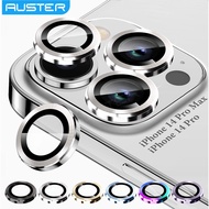 For iPhone 14 15 Plus 13 12 11 14 15 Pro Max Metal Ring Camera Lens Protector Tempered Glass