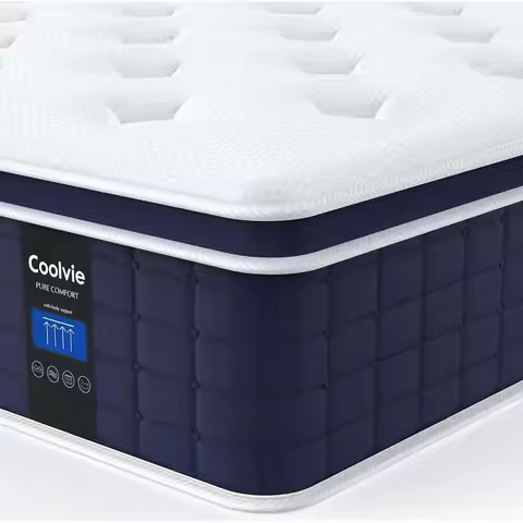 12 Inch Medium Firm Hybrid Twin XL Mattress in a Box with 3-Layer Premium Foam and Pocketed Springs,