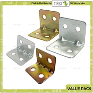T Rex DIY L Shape Metal Bracket / Braket Besi L Bentuk (Rainbow/Zinc) Heavy Duty, Small & Large Size