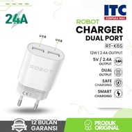 Robot RT-K6S 2-Port Output Charger Head Adapter Original with Non-Pack Warranty RTK6S RT-K6 RTK6