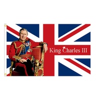 2023 King Charles III King Charles III King Charles III Coronation Flag Logination Flag 90 * 150cm