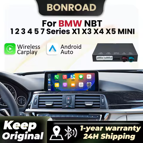 Wireless Apple CarPlay & Android Auto Mirror Link Functions Decoder For BMW NBT System 1 2 3 4 5 6 7