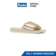 KEDS WF64775 BLISS V METALLIC/CHAMPAGNE Women's slip-on sandals in champagne color strong