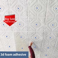 Ceiling Wallpaper Adhesive Foam 3D Wall Paper Dinding Stickers PE Waterproof Panner Wallpaper Dindin