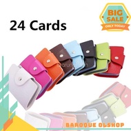 24 LEATHER NAME CARD WALLET ATM/ 24 SLOT NAME ID CARD HOLDER/ WOMEN'S SOUVENIR CARD HOLDER 24 CARD L