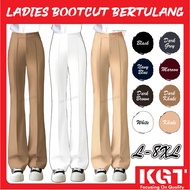 KGT Bamboo Slack Seluar Mini Bootcut Tulang 230GSM Ladies Bootcut Tulang Pants Seluar Getah Panjang