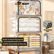 TFMART 24/80/110L Transparent  Box Storage Clothes Organizer Kotak Box Simpan Baju Barang Foldable S