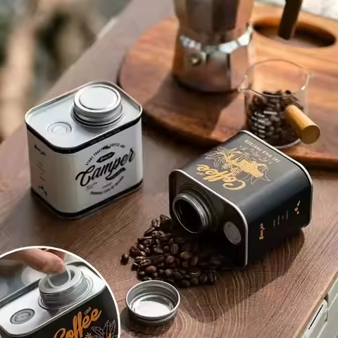 1/2pcs Household Kitchen Storage Jar, Sealed Coffee Bean Jar, Outdoor Camping Coffee Bean Moisture-P