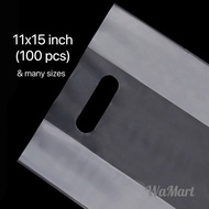 PP Clear Handle die cut (11x15 inch) Plastic Bag 100pcs