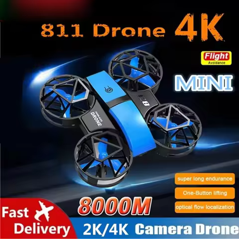811 Mini Drone 4k profession 2k HD 1080P Wide Angle Camera WiFi FPV RC Dron Height Keep 8000M Drones