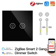 MOES ZigBee Multi-gang Smart Light Dimmer Switch Independent Control Smart Tuya APP Control Works wi