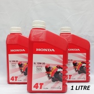 RED BSH Honda 4T ENGINE Oil SL 10W-30 MA 1L Boon Siew 1 LITER 100% ORIGINAL GENUINE PARTS HONDA WAVE DASH WAVE125 EX5 DR