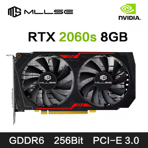 Mllse RTX 2060 Super 8GB Graphics Card GDDR6 256Bit PCIE PCI-E3.0 16X 1470MHz 2176units rtx 2060 sup