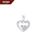 Top Cash Jewellery 10k Lab Grown Diamond Heart Pendant