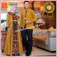 RMS1 Gamis Batik Kombinasi Polos Remaja Terbaru Modern 2023 - Baju Perempuan Kapelan Keluarga Suami 