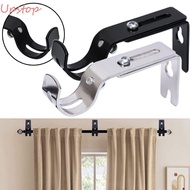 UPSTOP 1pc Curtain Rod Holder, Adjustable Hardware Curtain Rod Brackets, Fashion Home Hanger for 1 Inch Rod Metal Window Curtain Rod Support for Wall
