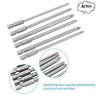 JPTOS 10pcs Screwdriver Bit Set, S2 Steel 1/4 Inch Hex Shank Cross Head Screwdriver Bits, Durable PH