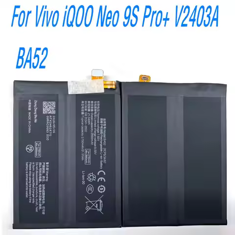 7.82V 21.51Wh BA52 High Quality Battery for Vivo iQOO Neo 9S Pro+ V2403A Mobile Phone