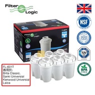 FL-601T 6件裝 Classic 濾芯 Brita Classic 濾水壺 AQUA OPTIMA 濾水壺 Sanki Universal Kenwood Universal Laica平行進口