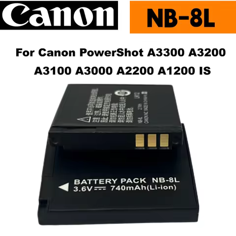 Original 3.6V 740mAh NB-8L NB 8L NB8L Li-ion Digital Camera Battery For Canon PowerShot A3300 A3200 