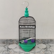 PLECI CAGE 27CM DIAMETER COLORFUL PLASTIC BURCIL TEBOK BIRD CAGE
