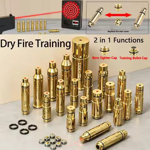 9mm Red Dot Laser Training Cartridge Dry Fire Tactical Bullet Trainer for Pistol Marksmanship 380ACP