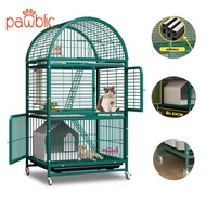 Pawblic🐱กรงแมว Cat Cage กรงแมวขนาดใหญ่ กรงแมวทรงโดม 3 ชั้น ขนาดใหญ่ กรงแมวแบบคอนโด ไม่เป็นสนิมง่าย【เ