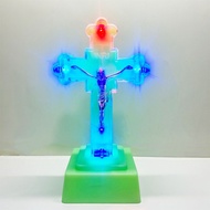 LED Electronic Night Light Home Church Pray Ornaments Church Souvenirs - Crucifix Decorations