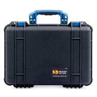 Pelican Color Case New Pelican Black & Blue 1500 case. with Foam.