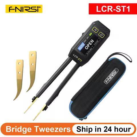 FNIRSI LCR-ST1 Bridge Tweezers LCR SMD ESR Tester Resistance Capacitance Meters Inductance Continuit