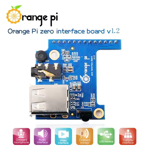 Orange Pi Zero Expansion Board USB 2.0 x 2 Audio Video Mic IR Receiver OPi Interface HAT Development