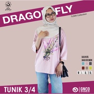 Women's Tunic T-shirt 3 SLEEVE/4 DRAGONFLY | Women's 3 Sleeve T-Shirt/4 | GNCO FASHION