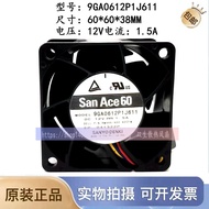 Sanyo/Sanyo 12V 1.5A 6CM Violent Fan 9GA0612P1J611 6038 RM4HX-A00