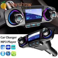 MAYSHOW Wireless Bluetooth Player, Bluetooth 5.0 Handsfree Car Audio MP3,  Wireless Dual USB Charger Car Adapter Bluetooth Autoradio Car Accessories