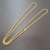 22K / 916 Hollow Rope Gold Necklace by Best Gold Shop