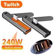 240W Single-Sided Bracket Type-C To Type-C Connector Foldable Phone Stand Suitable For IPhone 15 16 