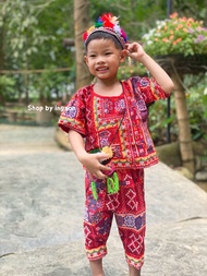 ชุดดอยเด็กผู้ชาย เสื้อพื้นเมืองเด็กผู้ชาย(เซตเสื้อ+กางเกง)