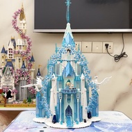 New Product Domestic Compatible 43197 Princess Ice Snow Castle Girl Elsa Cherry Blossom Base Modific