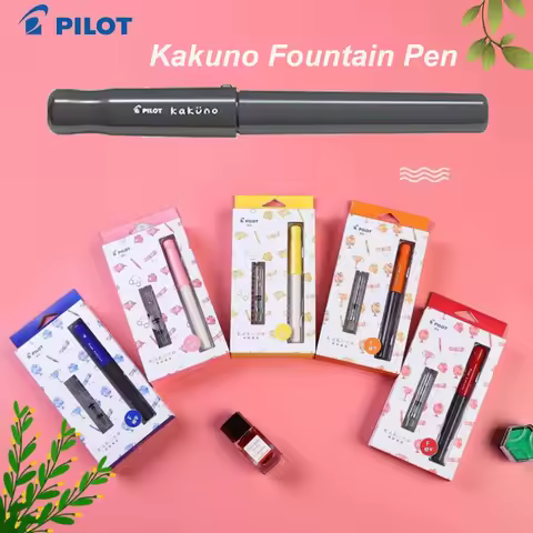 Pilot Kakuno Fountain Pen Anti-Roll Barrel Beginner Friendly Grip Smooth Writing Calligraphy Pens Co