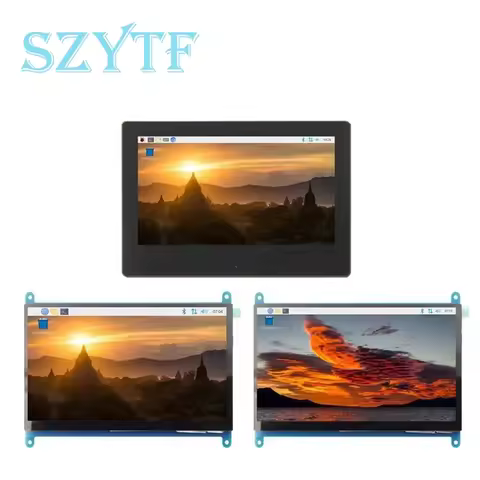 7 Inch Touch Screen Raspberry Pi 4 Capacitive HDMI-compatible TFT LCD for Pi 4B 3B+ Orange Pi 5 PC A