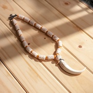 【原風藝站】陶製山豬牙項鏈 | 圖騰管珠| 原住民 族服 台灣印象