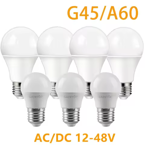 5PCS/LOT LED low voltage bulb light AC/DC 12V 24V 36V 48V E27 B22 lamp base 3W 5W 10W warm white lig