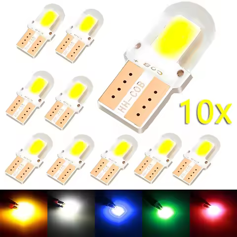 10Pcs T10 W5W BULB LED Car License Plate Lamp COB T10 LED Canbus Clearance Lamp Led Parking Bulb Car